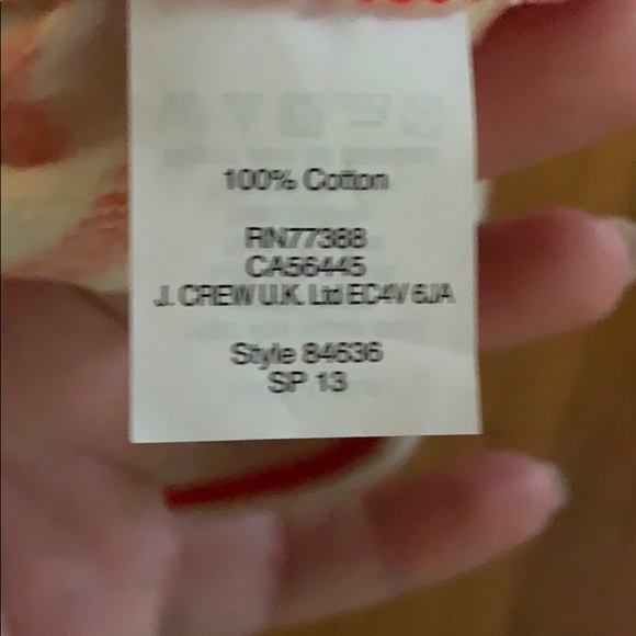 J Crew orange and cream striped sweatshirt, size M - Picture 3 of 6